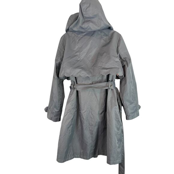 Y2K Trench Coat in navy Blue with pink lining - Picture 5 of 6